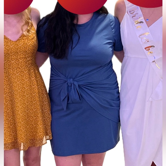 Blue tie dress - Picture 4 of 4